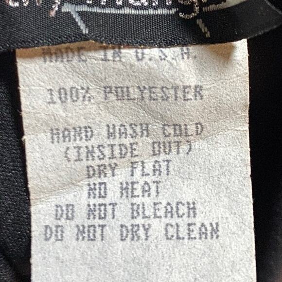 Vintage 90s Y2k City Triangles Strapless Gown Sequined Gathered Black Silver 6/8 - Picture 9 of 9